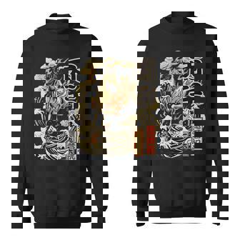 還暦 60歳 丙午 1966年生まれ 火の馬 和柄 波と炎の馬 ヴィンテージ 祝い デザイン 長袖tシャツ スウェットシャツ - Kawaiitshirt