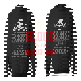 邪悪な頭蓋骨の血 血神 地獄の魔王 長袖tシャツ スウェットシャツ - Kawaiitshirt