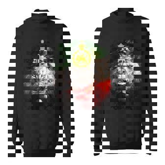 金色のライオンの頭が付いたイランの国旗。 スウェットシャツ - Kawaiitshirt