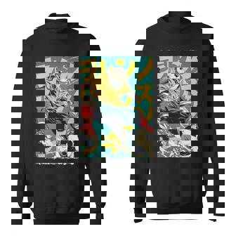 面白い 漫画 アニメ 日本美術 カワウソ サッカー 選手 キッズ 男性 長袖tシャツ スウェットシャツ - Kawaiitshirt