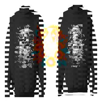 面白いtシャツ ジャックラッセルテリア ひまわり イヌ メンズ グッズ かわいい おもしろ 面白い 服 ネタ スウェットシャツ - Kawaiitshirt
