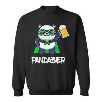 面白いパンダパンダビールドリンカー パンダビール スウェットシャツ - Kawaiitshirt