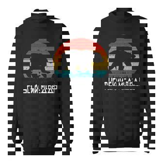 面白いロシア語 ロシアのクマのシルエット ロシア 長袖tシャツ スウェットシャツ - Kawaiitshirt