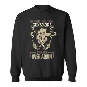 面白い幸せはガンスモークを何度も見ていることです スウェットシャツ - Kawaiitshirt