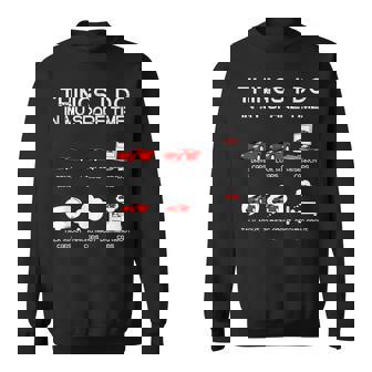 面白い車好き空き時間の車でやること スウェットシャツ - Kawaiitshirt