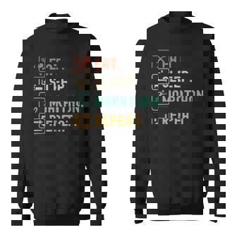 食べる睡眠マラソンリピート面白いマラソンランナー スウェットシャツ - Kawaiitshirt