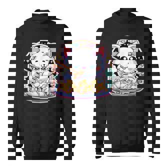 餃子、餃子を食べるカワイイ猫、餃子 スウェットシャツ - Kawaiitshirt