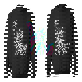 鮮やかな自由の女神tシャツ カラフルなアイコン スウェットシャツ - Kawaiitshirt