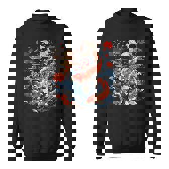 鯉 桜 桜 季節 アジアン 鯉 塔 寺 スウェットシャツ - Kawaiitshirt