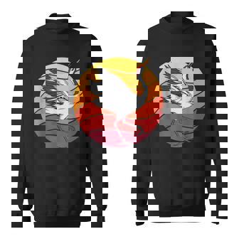 鶴 Crane Retrounset 鶴 スウェットシャツ - Kawaiitshirt