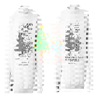 2025 Retro Friend Christmas Dancing Tree Disco Ball Sweatshirt Unisex | Mazezy