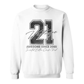 21 Year Old Vintage 2005 Limited Edition 21St Birthday Sweatshirt - Thegiftio UK