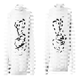 2本指 ピースサイン キュート ビクトリー ハンド ジェスチャー ピースシンボル スウェットシャツ - Kawaiitshirt