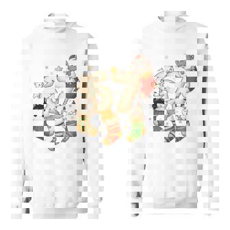 6 7 Christmas Cats Meme Holiday Cat Lovers Six Seven Tri-Blend Sweatshirt - Monsterry