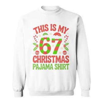 This Is My 6 7 Christmas Pajama Matching Family Tri-Blend Sweatshirt - Thegiftio UK