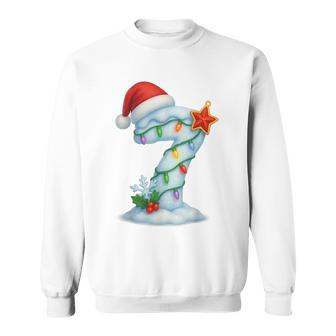 6 7 Meme Wrapped In Christmas Lights Holiday 6-7 Matching Sweatshirt - Thegiftio UK