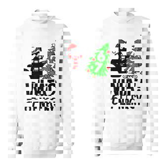 67 Meme Six Seven Cat Christmas Gen Z Alpha Meme Slang Sweatshirt - Monsterry