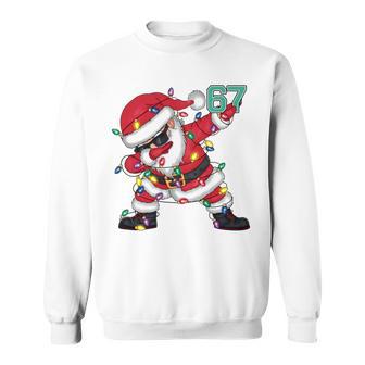 67 Six Seven Meme Brainrot Dabbing Santa Claus Costume Sweatshirt - Thegiftio UK