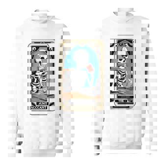 The Accountant Tarot Card Skeleton Accounting CPA Bookkeeper Sweatshirt Unisex | Mazezy