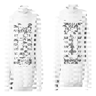 Aloha ハワイ ダンサー ヤシの木 ハイビスカス ウクレレ ルアウ ラインアート スウェットシャツ - Kawaiitshirt