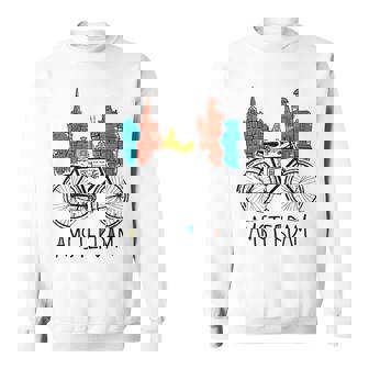 Amsterdam Vintage Retro Holland Bicycle Netherlands Sweatshirt Unisex | Mazezy