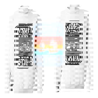 Anchored In History Antigua Retro Sailing And Travel Sweatshirt Unisex | Mazezy