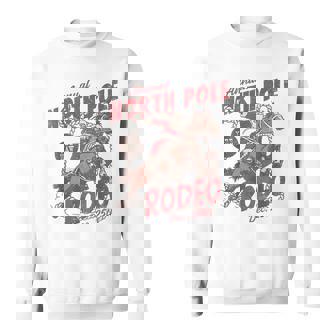 Annual North Pole Rodeo Cowboy Santa Howdy Christmas Sweatshirt Unisex | Mazezy