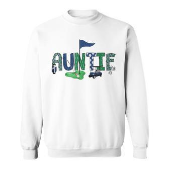 Auntie Of The Birthday Boy Hole In One Golf Sport Matching Sweatshirt - Thegiftio