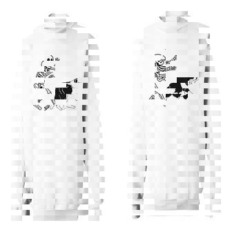 Aussie Running Skeleton Halloween Sweatshirt Unisex | Mazezy