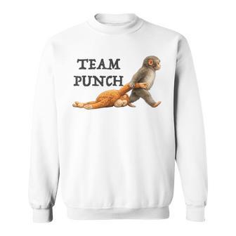 Baby Monkey Team Punch Viral Monkey Meme Sweatshirt | Seseable CA