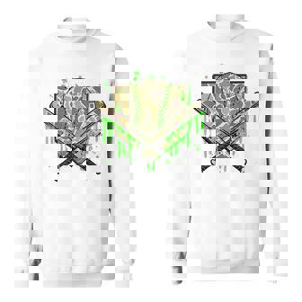 Baseball Drip Camo Home Plate Boys Sports Cool Game Day Drip Sweatshirt - Monsterry