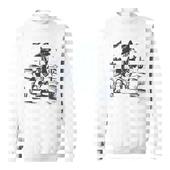 Basset Hound Cowboy Vintage UFO Dog Mom Pet Dad Sweatshirt Unisex | Mazezy