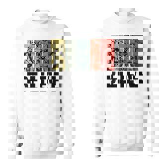 Believe Bigfoot Alien Loch Ness Monster Retro Cryptids Sweatshirt | Mazezy