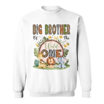 Big Brother Of The Wild One 1St Birthday Boy Safari Jungle Sweatshirt | Seseable UK