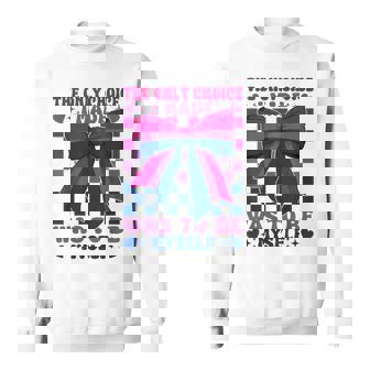 Bisexual Bi Pride Flag Only Choice I Made Was To Be Myself Sweatshirt Unisex | Mazezy