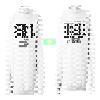 Brasil Est 1500 ブラジル ブラジリアン 国旗 プライド 長袖tシャツ スウェットシャツ - Kawaiitshirt