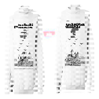 Cambodia Trip Souvenir Architecture Lover Cambodian Flag Sweatshirt Unisex | Mazezy