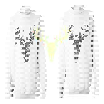 Camo Deer Hunting Christmas Pajama Elk Skull Buck Toddler Sweatshirt Unisex | Mazezy