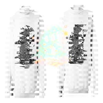 Cats Christmas Tree Lights Kitten Sweatshirt Unisex | Mazezy