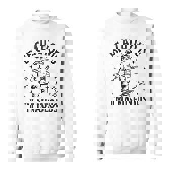 Be Cautious I'm Nauseous Gastroparesis Frog Tummy Ache Sweatshirt | Mazezy