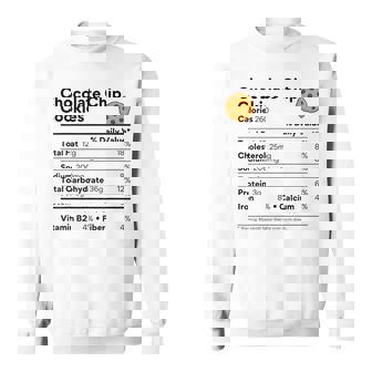 Chocolate Chip Cookie Costume Family Food Nutrition Facts Sweatshirt Unisex | Mazezy