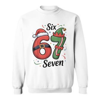 Christmas 67 Meme 67 Santa Elf Sweatshirt - Thegiftio UK