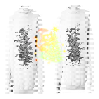 Christmas Cat Tree Mischief Cute Holiday Kitty Chaos Tank Top Sweatshirt Unisex | Mazezy