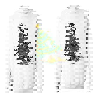 Christmas Cats Xmas Tree Chaos Holiday Cat Lover Sweatshirt Unisex | Mazezy