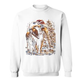 Christmas Elephant Santa Hat Forest Animal Festive Winter Sweatshirt - Monsterry