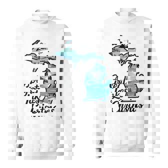 Christmas Family Reunion Trip Santa In Michigan Great Lakes Sweatshirt | Seseable FR