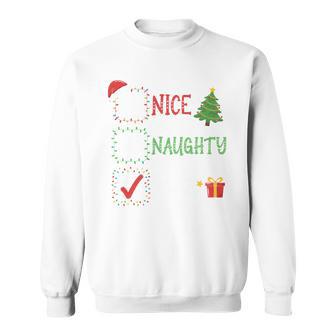 Christmas List Nice Naughty 6 7 Six Seven Meme 67 Xmas Sweatshirt - Thegiftio UK