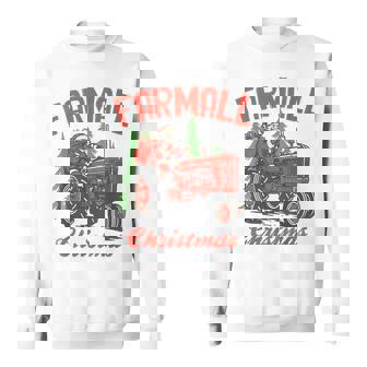 Christmas Xmas Santa On Tractor Farmer Farmall Christmas Sweatshirt Unisex | Mazezy