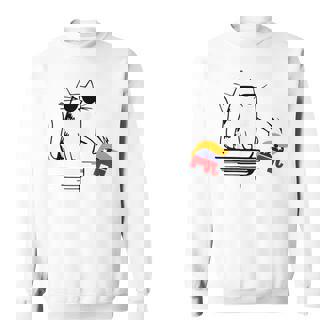 Cool Cat Harris Walz Knock Over Trump Elephant Hair Yard Sweatshirt | Mazezy