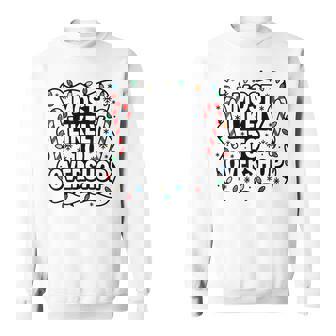 Cool Most Likely To Overshop Holiday Cheer Candy Cane Humor Sweatshirt Unisex | Mazezy